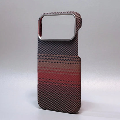 Luxury Carbon Fiber Slim Case For iPhone 17 13 14 15 16 Pro Max Shockproof Alloy Lens Camera Protective Ultra Thin Hard PC Cover