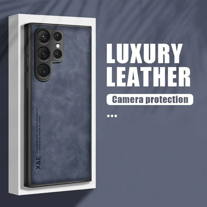 Sheepskin Magnetic Case For Samsung S25 S24 Ultra S22 Plus S21 S20 FE Cases For Samsung S23 Ultra Note 20 10 Leather Phone Cover