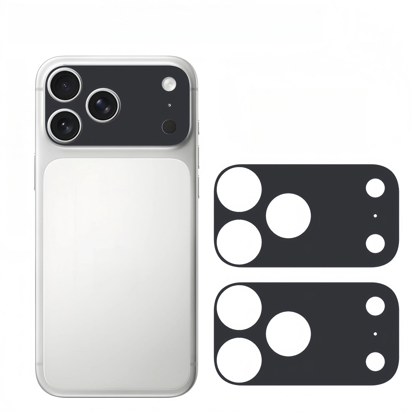 2PCS Plain Color Lens Skin sticker For IPhone 17 Pro Max 17Pro 17 Air Full Cover Anti Scratch Matte Back Camera Protective Flim