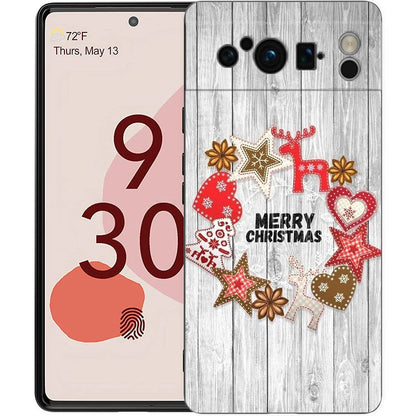 Snow Merry Christmas Phone Case Cover for Google Pixel 8 7 6 7A 6A Pro 5G Shockproof Silicone Soft 9 Pro XL 8 Pro 5G Shell Bags