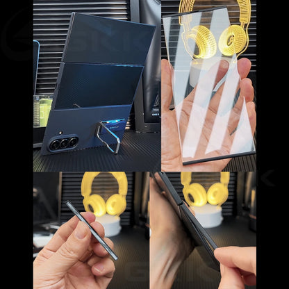 Ultra-thin Ring Holder Wrist Strap Case For Samsung Galaxy Z Trifold Outer Screen Glass Plastic Cover For Galaxy Z Trifold Case