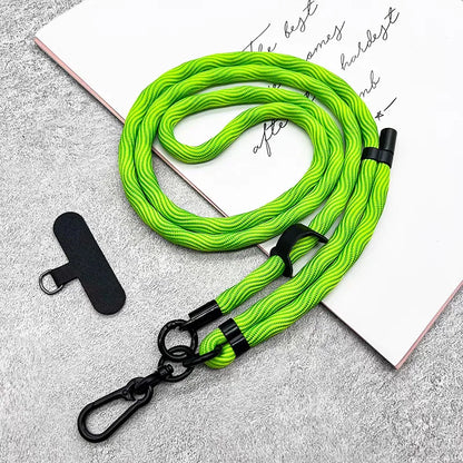 150CM Length Phone Lanyard Adjustable Detachable Neck Cord Outdoor Universal Crossbody Strap Card Clip for Mobile Phone Case