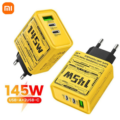 Xiaomi 145W Ultra Fast Charging 3-Ports PD USB Mobile Phones Charger EU/US/UK Plug Wall Adapter For iPhone Samsung Huawei NEW