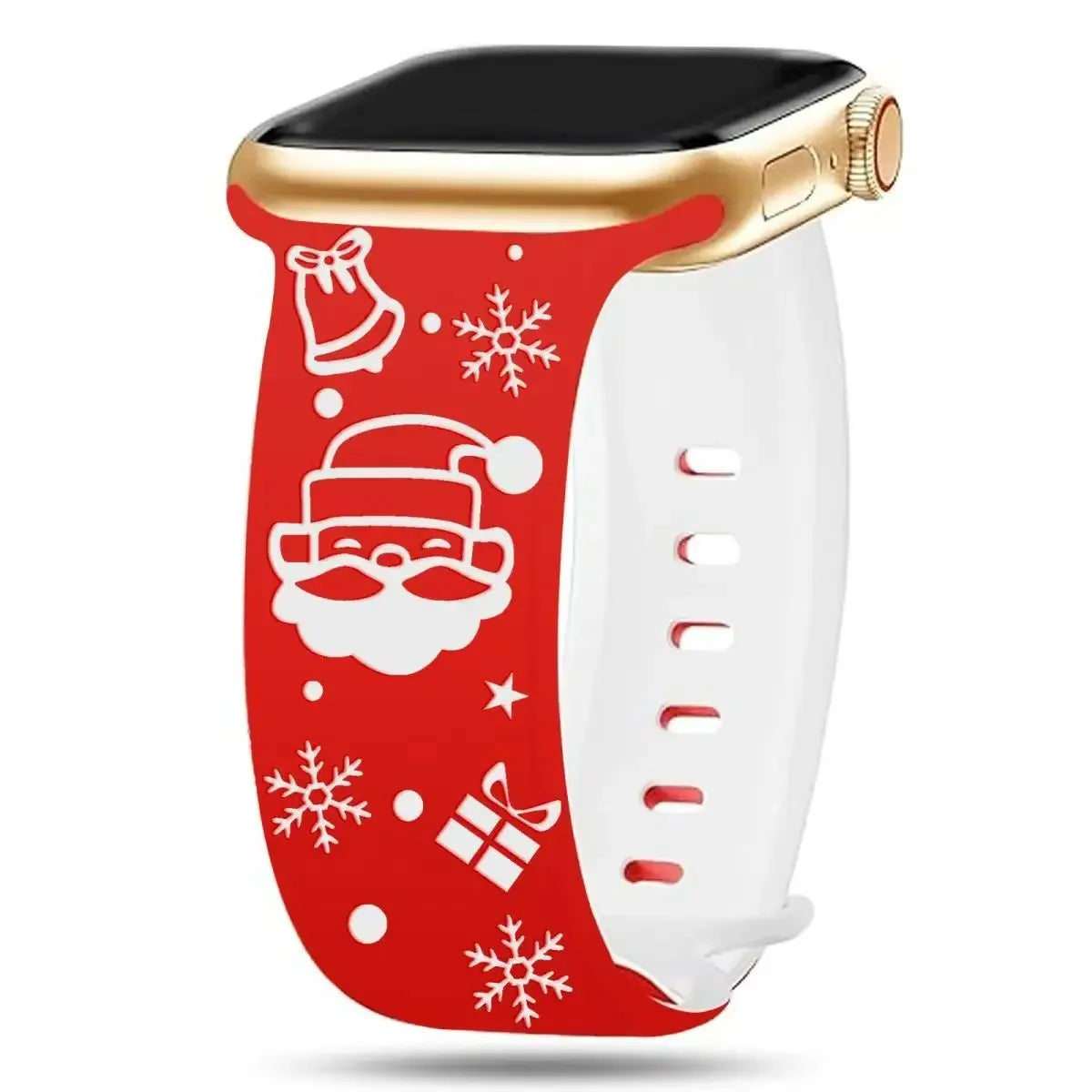 New design Christmas Band for Apple Watch Series 11 10 9 8 7 6 5 SE strap Engraved silicone Ultra 3-2 49mm 40-41-42-44mm 45-46mm