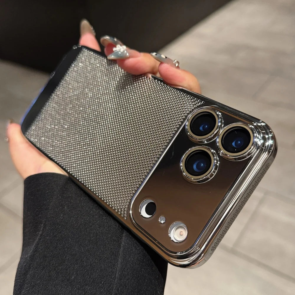 Plating Heat Dissipation Cooling Hollow Case For iPhone 11 12 13 14 15 16 Plus 17 Pro Max Air Camera Protection Shockproof Cover