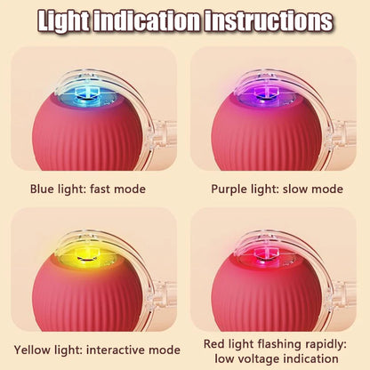 1PC Smart Cat Toys Automatic Rolling Ball Fake Tail Rechargeable Electric Pet Interactive Toy Cat Training Imitate Mouse Tail 1P