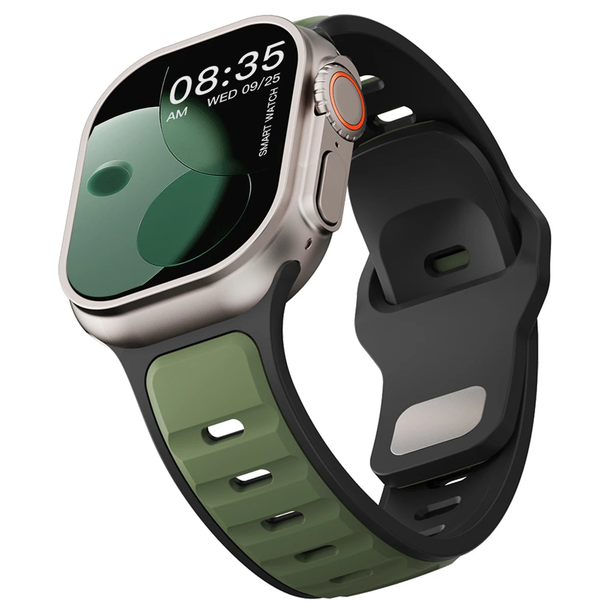 Silicone Strap for Apple Watch 49mm 46mm 45mm 44mm 42mm 41mm 40mm Sports Band for Iwatch Series 10 9 8 7 6 5 4 Se Ultra 1 2 Men