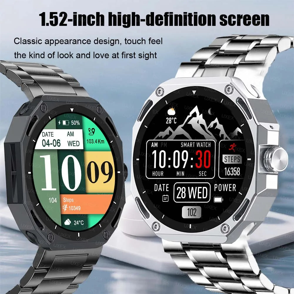 Men Business Smart Watch Watch 1.53 HD Always On Display Bluetooth Call Custom Photo 3D UI Women Christmas Gift Watches Outdoors