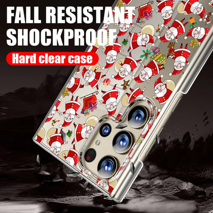 Santa Claus Print Phone Case For Samsung Galaxy A56 A16 A55 A36 A26 A15 5G S25 Edge S24 S21 FE S23 S22 Ultra Plus Clear PC Cover