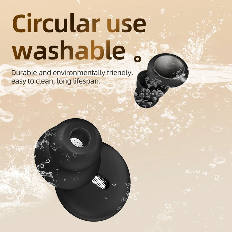 PARAMITA silent sleep noise reduction earplugs soft silicone earmuffs anti-noise travel reusable swimming waterproof earplugs