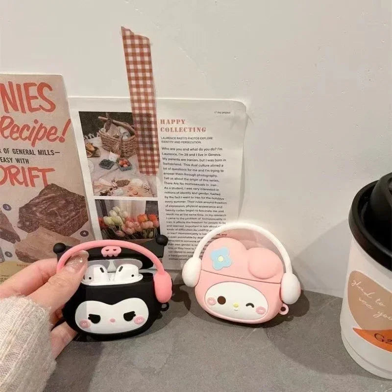 Cute Cartoon Sanrio 3D Kuromi Melody Earphone Protective Case for AirPods 1 2 3 4 Pro and Pro2 Convenient To Carry