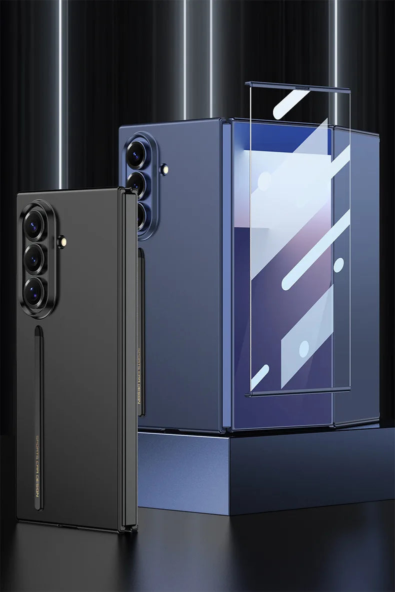 For Samsung Z Tri-Fold Phone Case Magnetic Adsorption Pen HD Shell Film Integrated Full Coverage Frame Z Tri-Fold Hard Covers