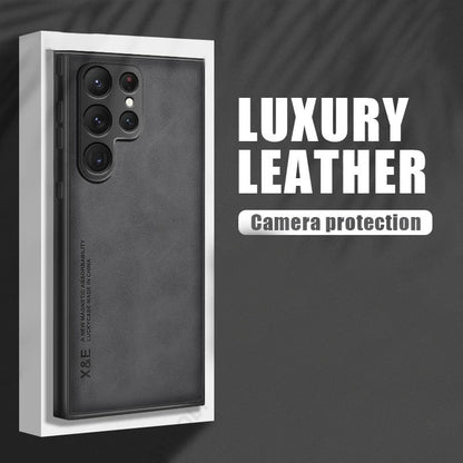 Sheepskin Magnetic Case For Samsung S25 S24 Ultra S22 Plus S21 S20 FE Cases For Samsung S23 Ultra Note 20 10 Leather Phone Cover