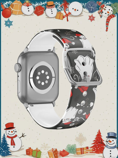 Christmas Hat Elf For Apple Watch Band 45 mm 44 40 41 38 42mm Christmas Ghost Bracelet iWatch Series 7 6 3 se 8 9 10 11 Ultra 3