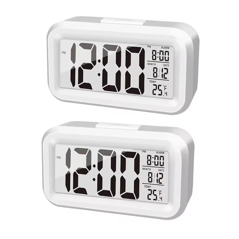 LED Digital Alarm Clock Backlight Snooze Data Time Calendar Desktop Multifunction Electronic Backlight Table Clock - covers4phones