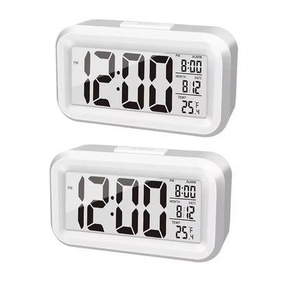 LED Digital Alarm Clock Backlight Snooze Data Time Calendar Desktop Multifunction Electronic Backlight Table Clock - covers4phones
