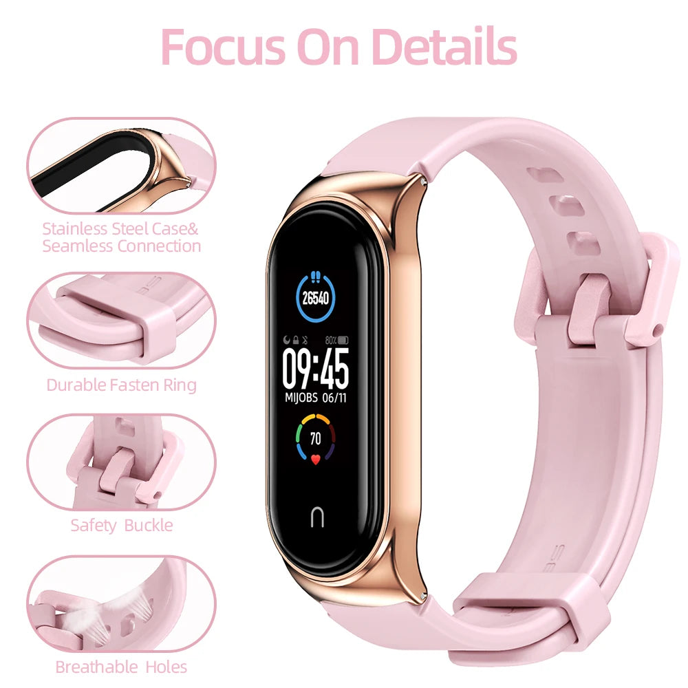 Strap For Xiaomi Mi Band 10 9 8 7 6 5 4 3 Silicone Wristband Bracelet Replacement For Xiaomi Band 8 MiBand 7 6 5 4 3 Wrist Strap