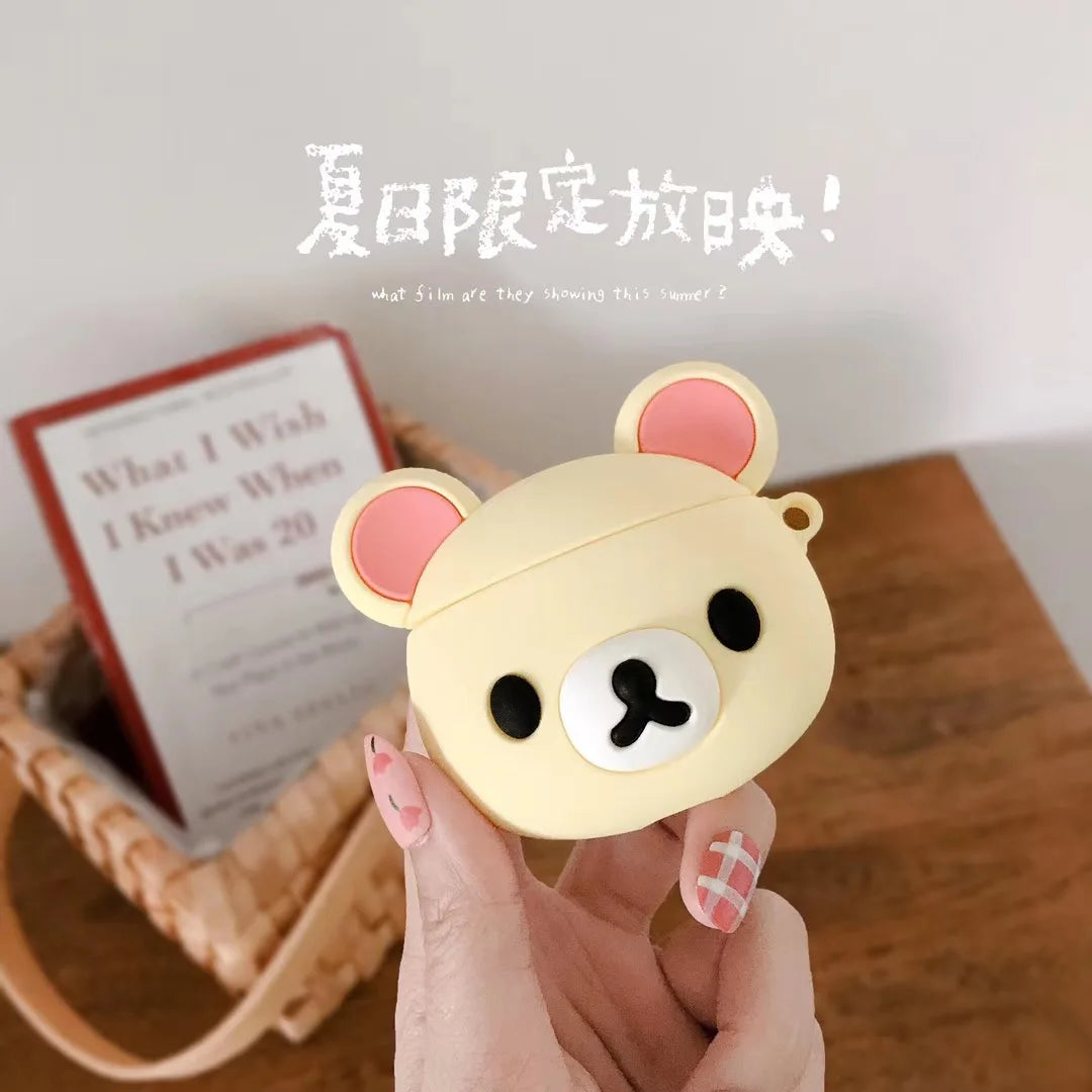 Rilakkuma For Airpods 1 2 3 4 Pro Pro 2 Silicone Earphone Case Accessories Cover