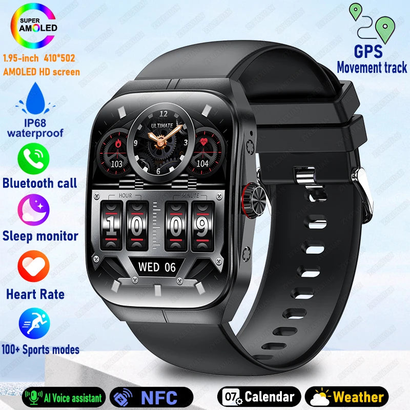 2025 New HD  AMOLED screen For OPPO Watch 4 Pro Sports Smart Watches Men GPS Track Waterproof Bluetooth Call NFC Smart Watch
