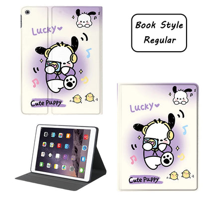 Pochacco Ipad Case for 10th Generations 10.9in Kawaii Silicone Soft Case  Pro Air3 10.5in Tablet Case Mini4 5 6 Tri-Fold Cases