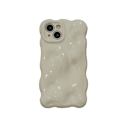 Qianliyao 3D Bubble Wave Pattern Phone Case For iPhone 16 15 14 13 12 11 Pro Max 14promax 14pro Soft Shockproof Back Cover
