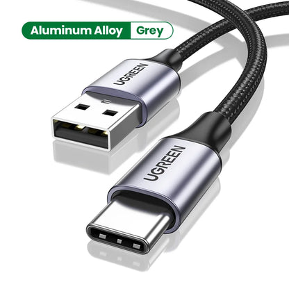 UGREEN 3A USB Type C Cable For Xiaomi Samsung Galaxy S24 Fast Charging USB Charging Data Cable 18W For iPhone 15 iPad Poco USB C - covers4phones