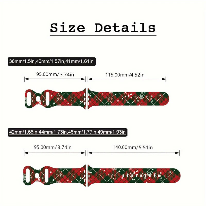 Christmas NEW year band For Apple Watch bands 41/42/44/45/46/49mm Holidays Xmas Santa Strap for iWatch Series Ultra SE 11 10 9 8
