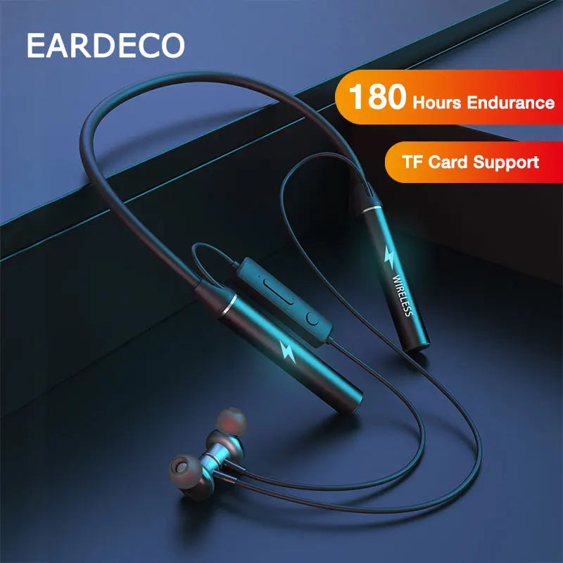 EARDECO 1000mAh Bluetooth Headphone with Mic Wireless Headphones Bass Music Headset Stereo Sport Earbuds Phone Neckband Earphone