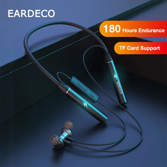 EARDECO 1000mAh Bluetooth Headphone with Mic Wireless Headphones Bass Music Headset Stereo Sport Earbuds Phone Neckband Earphone