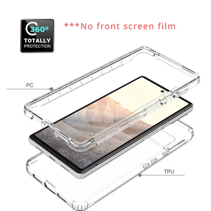 Transparent Case for Google Pixel 6 Pro 6A / Pixel 7 Pro 7A Hybrid Shockproof Tpu/pc Shell Dual Layer Candy Color Cover Funda