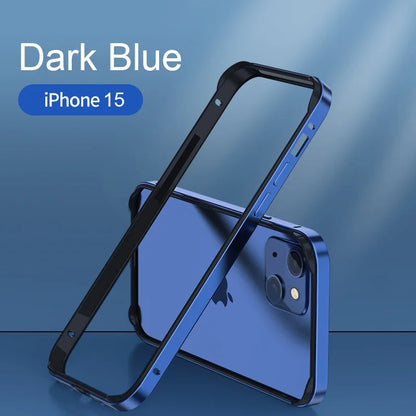 Hybrid Silicone Frame Aluminum Metal Phone Case For iPhone 17 16 15 14 13 12 Pro Max Better Heat Bumper