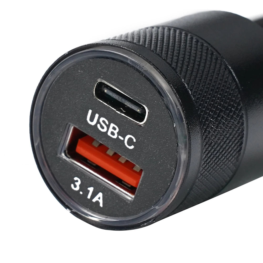 66W USB Car Charger Quick Charge 3.0 Type C Fast Charging Phone Adapter Car Adapter Socket Cigarettes Lighters