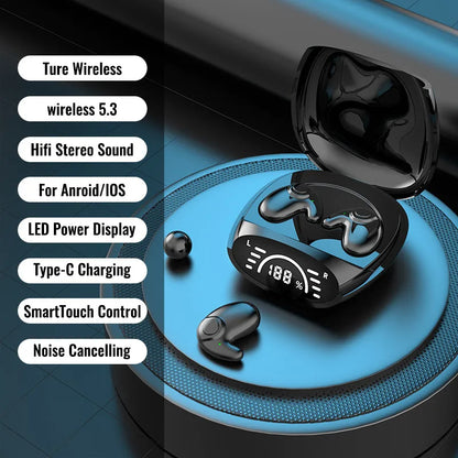 Invisible Earbuds Sleep Headphones Bluetooth 5.3 Noise Reduction Earbuds TWS Wireless Headsets Sport Stereo Earphones for Phone
