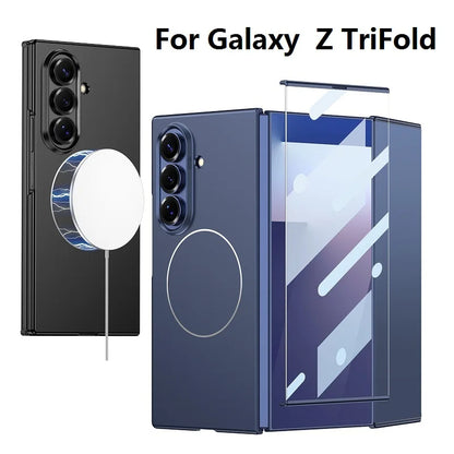 Magnetic Cover For Samsung Galaxy Z TriFold Case Hard Ultra-thin Full Edge Glass Screen Protector