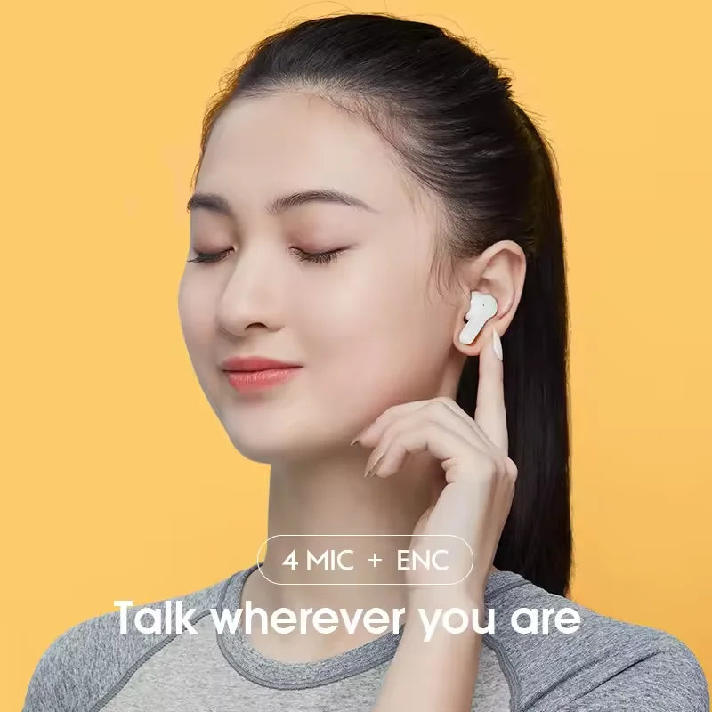 QCY T13 ANC Earphone Bluetooth 5.3 Active Noise Cancellation -28dB Wireless Headphone Fast Charge Earbuds 0.068' Low Latency