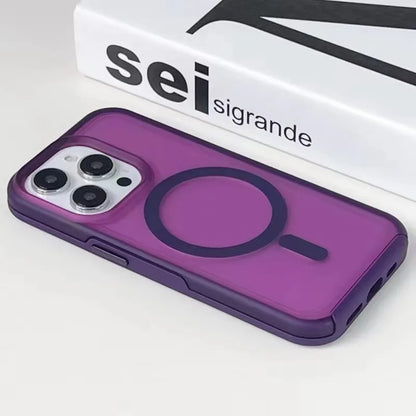 Neon Candy Color Translucent Shockproof Phone Case For iPhone 16 12 13 14 15 Pro Max For Magsafe Wireless Charging Frosted Cover