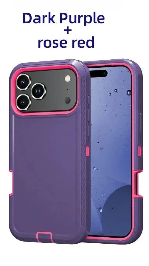 Premium Military Grade Heavy Armor Phone Case for IPhone 17 Air 16 15 14 Plus 13 12 ProMax Pro Shockproof Hard Protective Cover