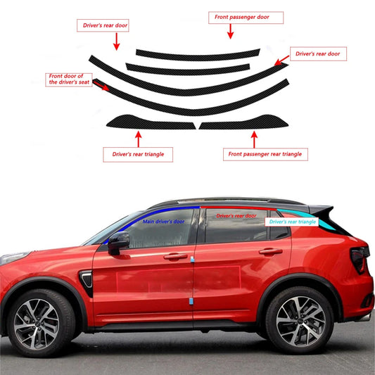 1 Set Door Window Upper Trim Strip Protective Sticker Protector Trim Strip Car Exterior Accessories For Lynk & Co 01 2017-2021