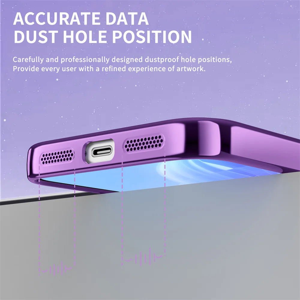 360° Spin Invisible Ring Stand Magnetic For Magsafe Phone Case For iPhone 17 Air 16e 16 15 14 Plus 13 12 11 Pro Max Back Cover