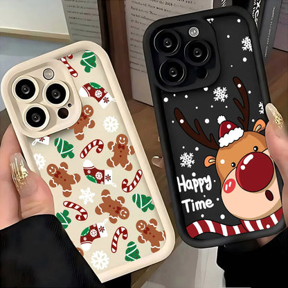 Santa Claus Elk Snowman Christmas Phone Case For Google Pixel 9 8 7 8A 7A Pro XL 4G 5G Soft Silicone TPU Back Cover