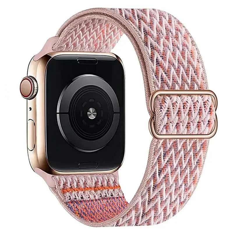 Bling Nylon Strap for Apple Watch Band 44mm 40mm 38mm/42mm bohemian Bracelet iWatch Series 7 6 5 4 3 41mm 45mm 8 9 ultra 2 49mm