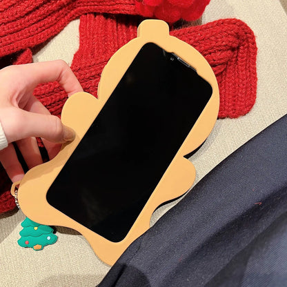 Silicone Cartoon 3d Gingerbread Man Suitable For Iphone 11 12 13 14 15 16 Pro Max Phone Back Cover Protective Case Soft Shell
