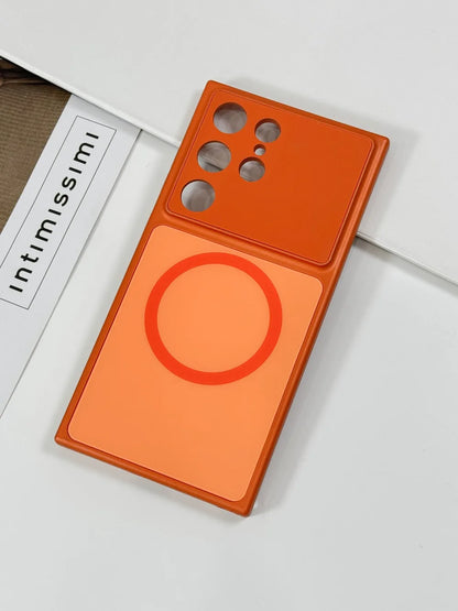 for Samsung Galaxy S26 Pro S25 S24 S23 Ultra Plus Glass Hard Magnetic Case For Magsafe Wireless Charging Camera Protection Cover