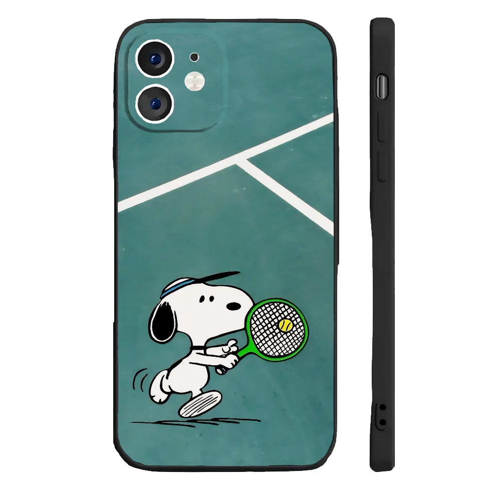 Anime S-Snoopy Phone Case Silicone Soft For IPhone 16 15 14 13 12 11 Plus Pro Max Plus