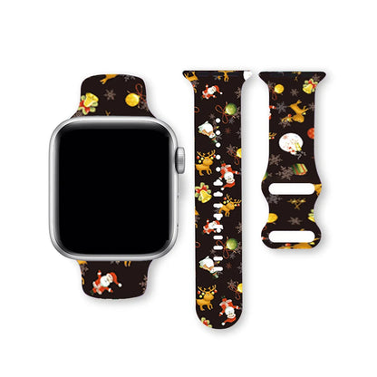 Christmas NEW year band For Apple Watch bands 41/42/44/45/46/49mm Holidays Xmas Santa Strap for iWatch Series Ultra SE 11 10 9 8