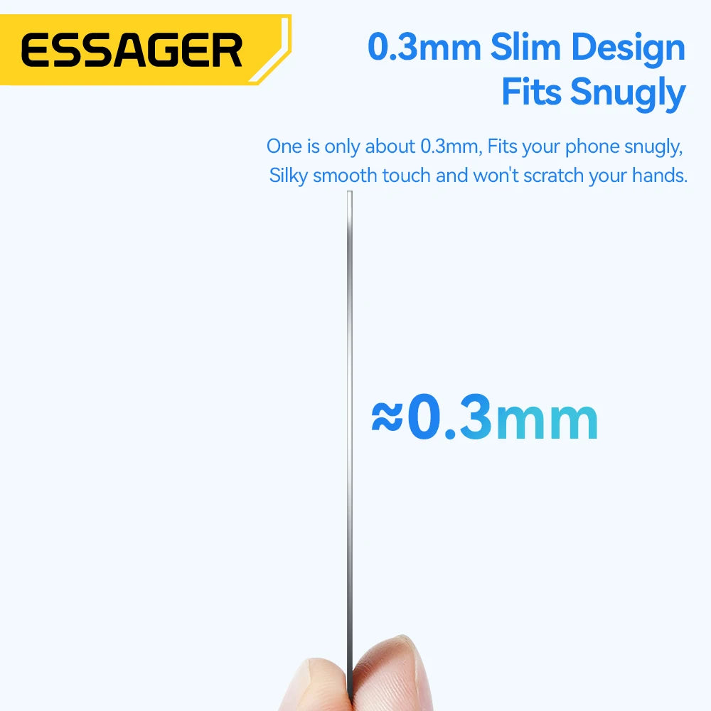 Essager 2PCS Magnetic Metal Ring for Magsafe iPhone 15 14 13 12Pro Android Phones Plate Sticker Rings For Wireless Charger Stand - covers4phones