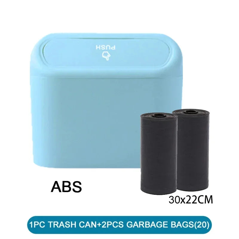 Car Trash Can Bin with Lid Universal Vehicle Mini Leakproof Garbage Can Bin Car Organizers and Storage for Auto Office Home