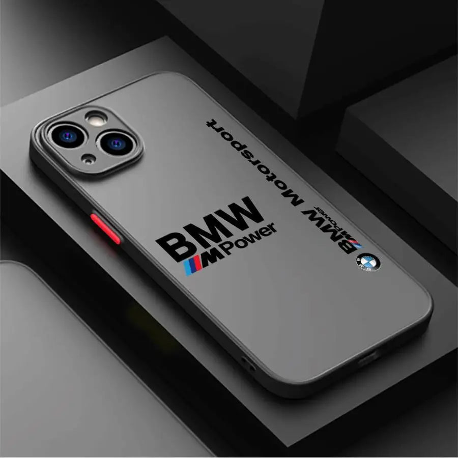 Sports Car Brand-B-M-W Phone Case for Apple iPhone SE 16e 12 Mini 6s XS X 7 8 SE 15 Pro Max 16 Pro 11 Pro Max XR 14 13 Pro Black