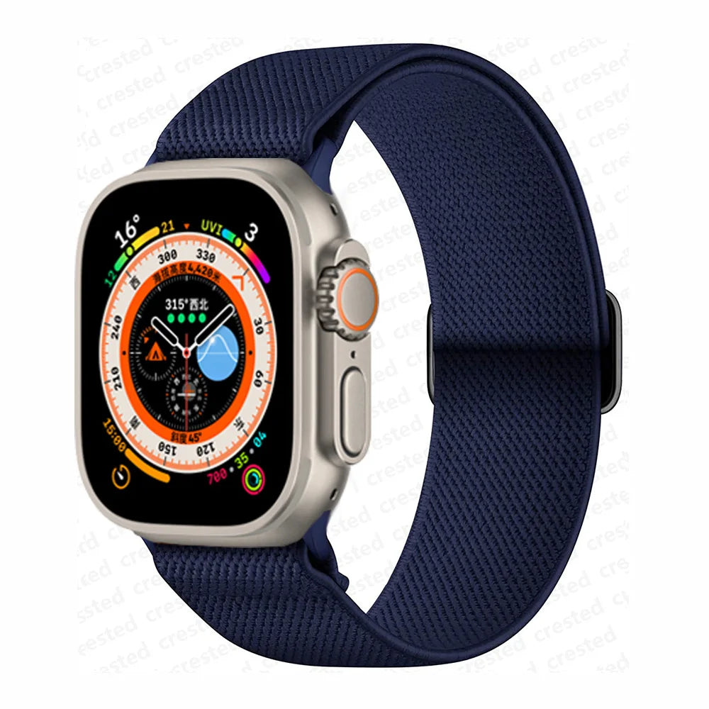 Scrunchie Strap for Apple watch band 45mm 44mm 40mm 41mm 42mm 46mm 49mm Elastic Nylon bracelet iWatch 11 10 9 8 7 6 se Ultra 3/2