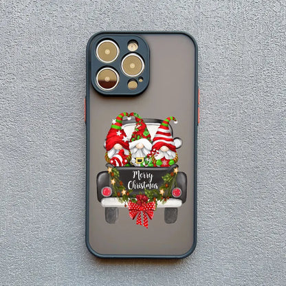 Merry Christmas Tree Santa Claus Phone Case For iPhone 16 15 14 13 12 11 Pro Max Mini X XS XR SE 7 Plus Shockproof Cover Fundas